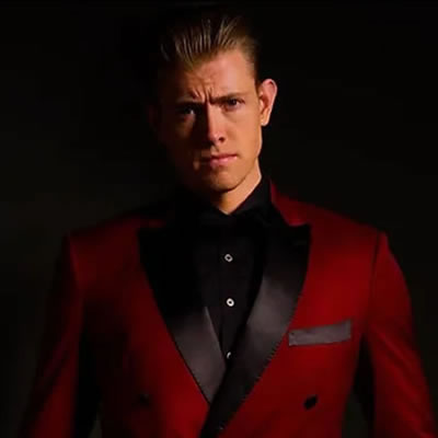Red Dawn: A real statement piece, this double-breasted tuxedo is guaranteed to turn heads.